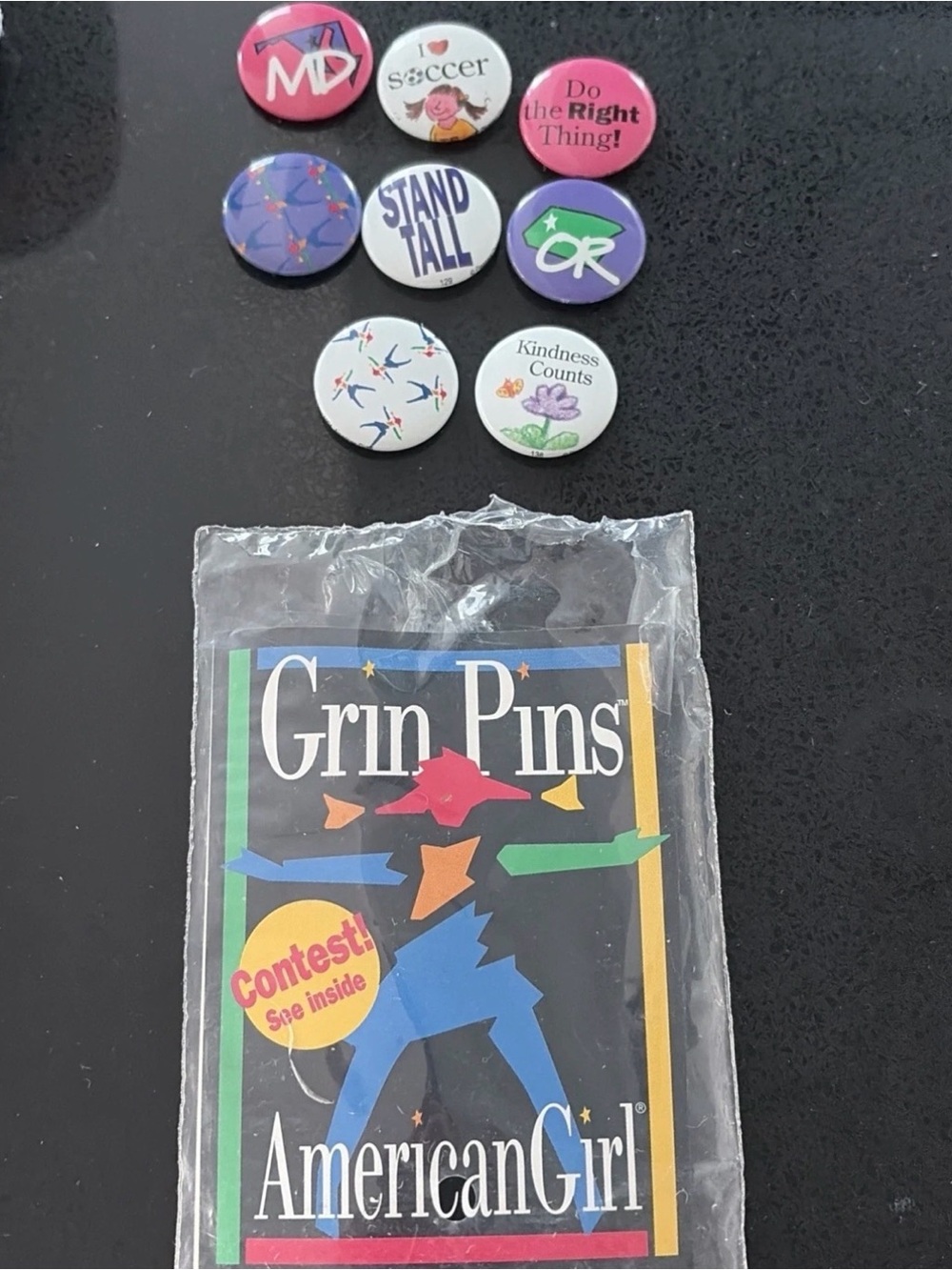 Vintage American Girl Grin Pins